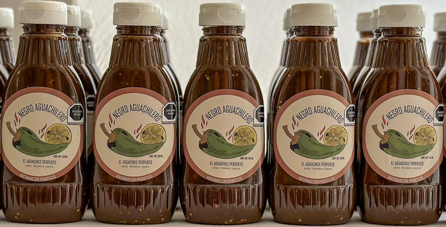Salsa Negro Aguachilero Paquete de 5 Botellas
